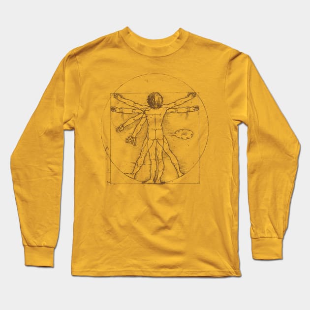 Fartruvian Man Long Sleeve T-Shirt by Captain_RibMan